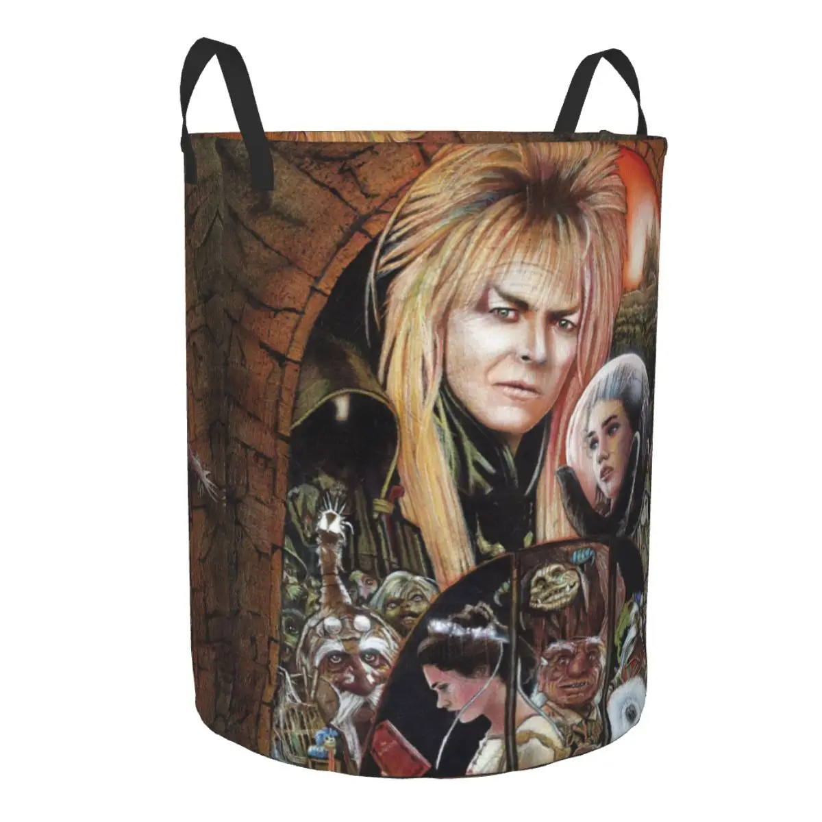 Fantasy Film Labyrinth Laundry Basket Collapsible Jareth The Goblin King Baby Hamper for Nursery Toys Organizer Storage Bins