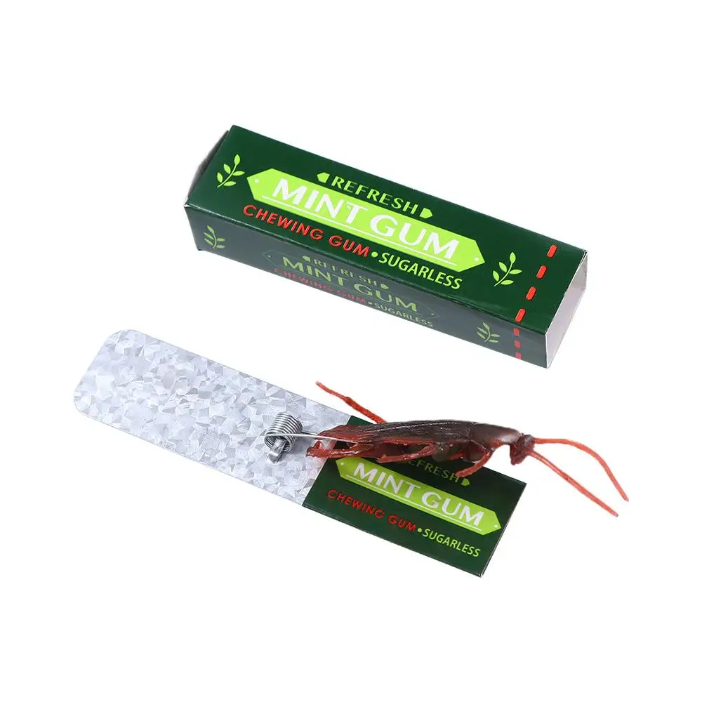 Interactive Funny For Children Spoof Toys Prank Gags Pull Head Chewing Gum Prank Trick Toy Chewing Gum Toy Shocking Cockroach