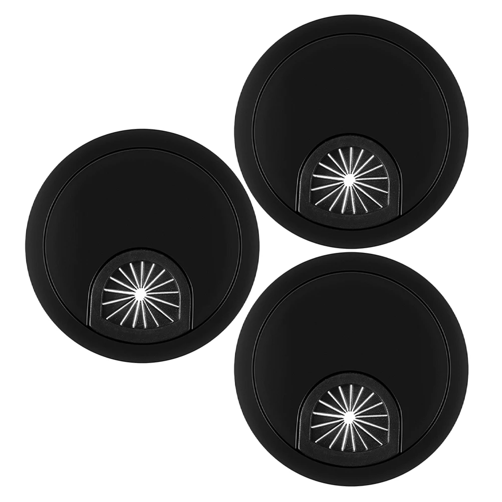 

3 Pcs Wiring Box Cable Hole Cover Decor Grommet Zinc Alloy Sleeve Countertop Cords