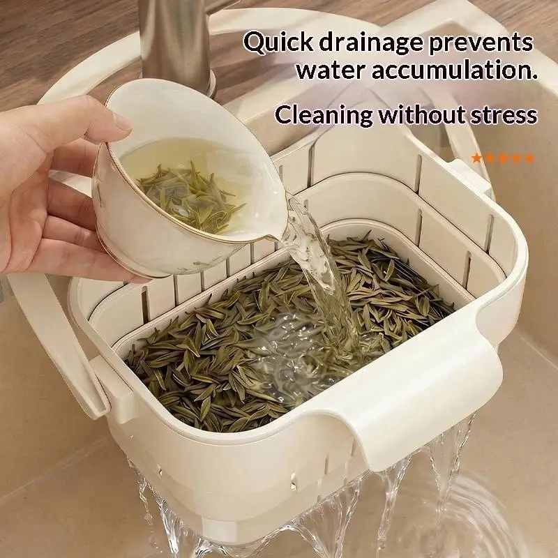 Hanging Foldable Expandable Kitchen Sink Drain Basket 1PC Food Residue Filter for Fruit Rinsing Use