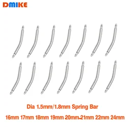 20PCS Bent Spring Bars Curved Watch Strap Link Bars 16mm 18mm 19mm 20mm 22mm 24mm Watch Strap Dia 1.5mm 1.8mm Spring Bar Link