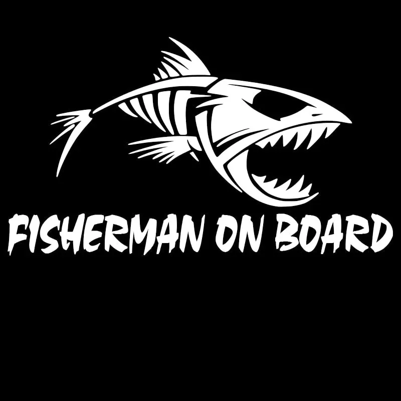 Car Sticker 3D Fisherman On Board Skillet Fishing Sticker On Car Funny Vinyl Decals JDM Motorcycle Car Styling 20cm*11.3cm