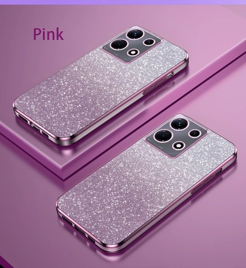 Luxury Gradient Glitter Plating Case on For Infinix Note 30 Note30 Hot 30 30i 40 40i 20 11 10 12 G96 VIP Pro Silicone Back Cover