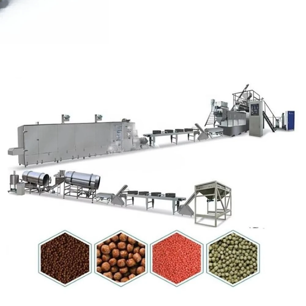 Multifunctional Dry Wet Pet Food Processing Machine Floating Fish Feed Pellet Extruder Maker with PLC Core Components