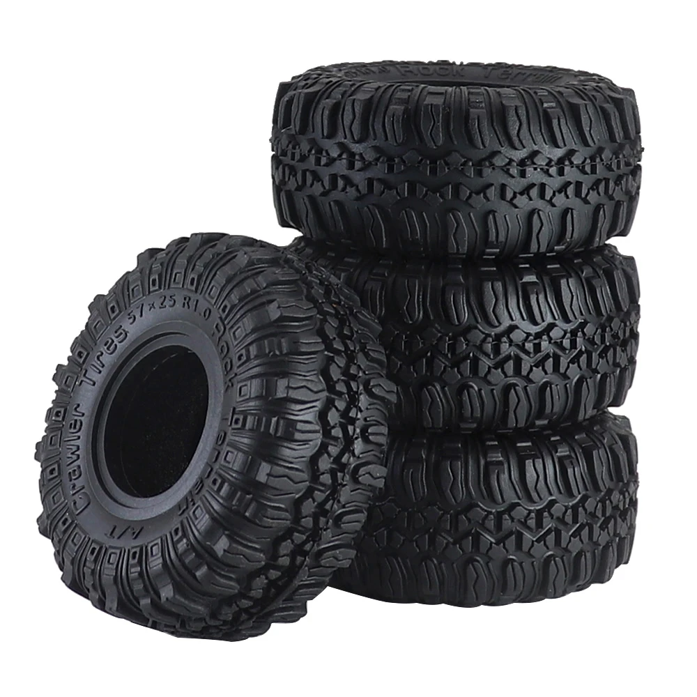 1.0 นิ้วยาง 57x25 มม.1/24 Rc Crawler รถบรรทุกรถสําหรับ Fms Fcx24 Axial Scx24 Axi00001 Axi00002 Gladiator 1/18 Traxxas Trx4m