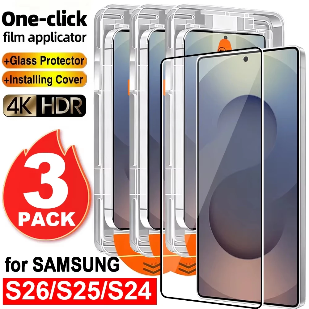 

Dust Free Easy Installation Screen Protectors for Samsung Galaxy S26 Ultra S26 Plus S26 Edge Easy Installation Tempered Glass