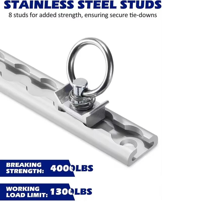 Super Sale RV 19.7inch L Track Rail Kit with Single Stud Fittings for Enclosed