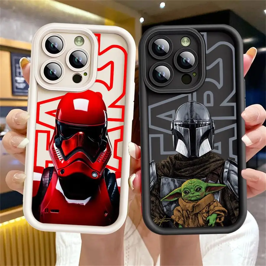 Star Mandalorians W-Wars Phone case for iPhone 11 12 15 16 13 14 Pro ProMax 14 Plus 15 Plus 16 Plus funda cases