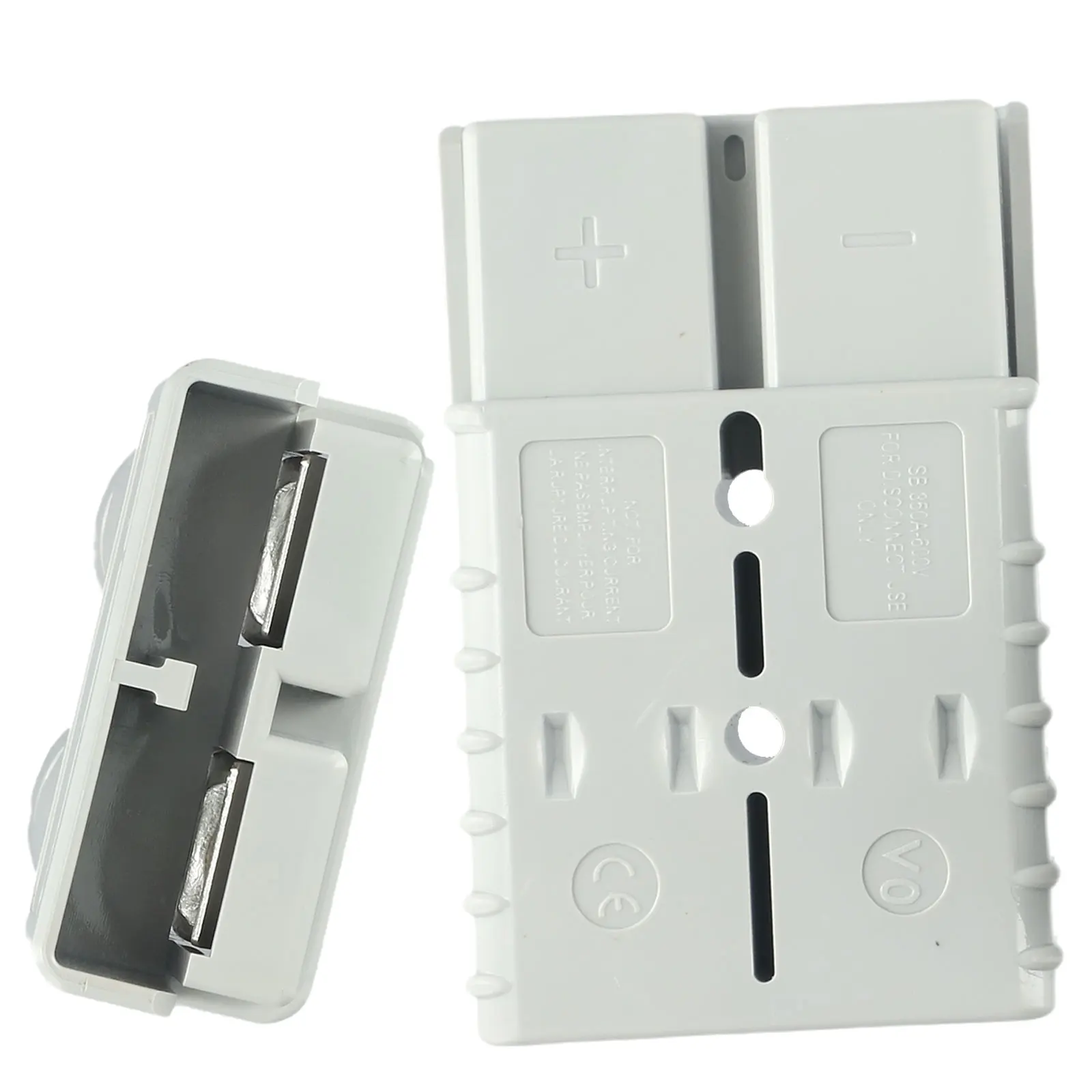 Battery Cable Terminal Connectors 2PCS 350A 600V with UL94 V0 Fire Rating and Mechanical Keyed Housing for Secure Connection