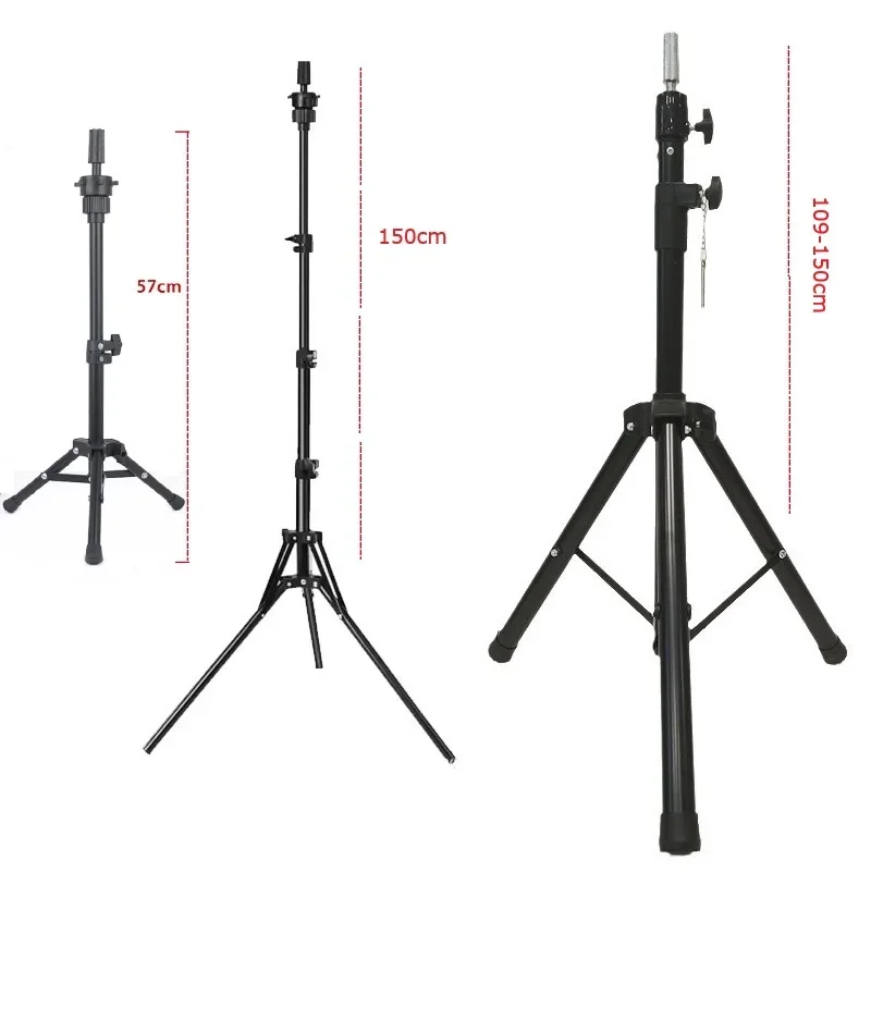 

150cm high Tripod Canvas Head Stand Training Mannequin Stand Wig Holder Adjustable Plastic Material Hair Accessory Tools