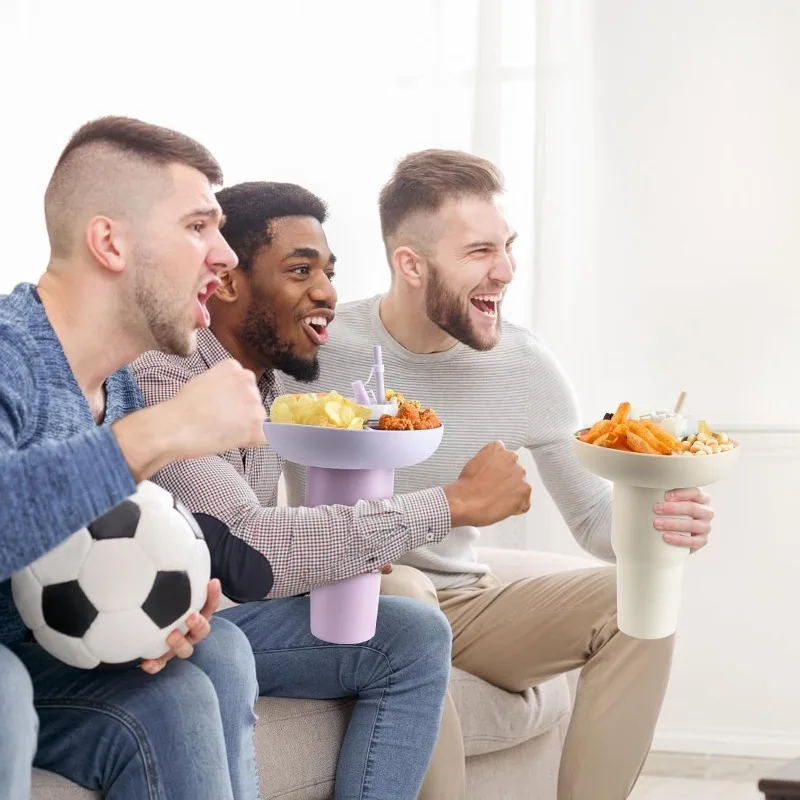 

Bowl for 40oz Tumbler with Handle,Snack Tray Snack Ring for Cup Accessories, Suitable for Car Cup Holder, Cinema or Outdoor