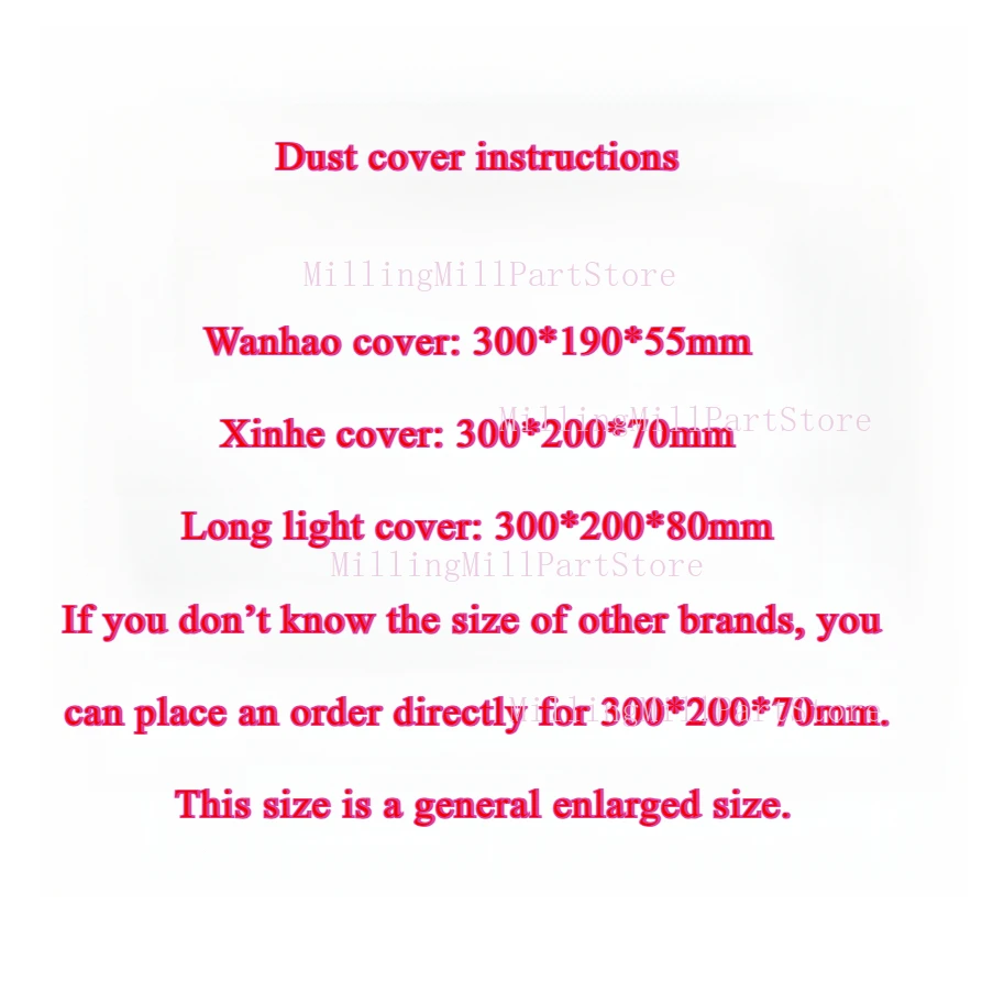 1pc Milling Machine Grating Ruler Digital Display Dust Cover for Shinwa Wan Hao Changguang 300*200*80mm Monitor Dust Jacket