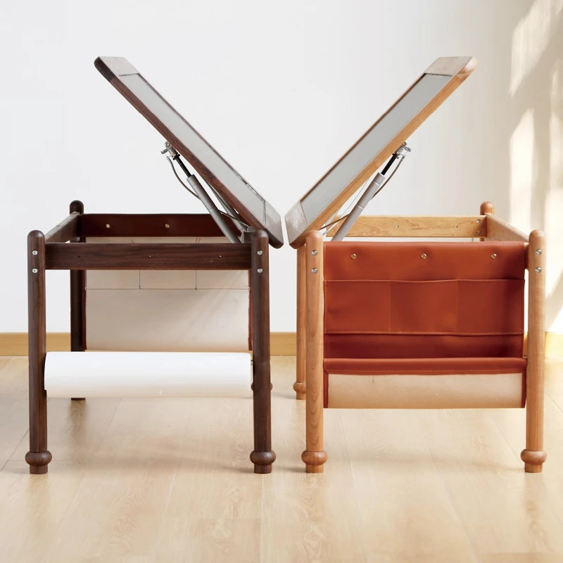 

Early education table Game table Flip board Painting writing raised Solid wood children's baby study table