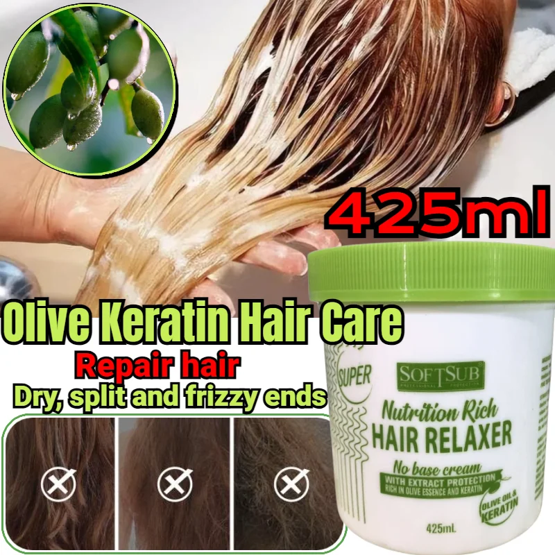 

425ml African Hair Relaxer Rich in Olive and Keratin Hair Care