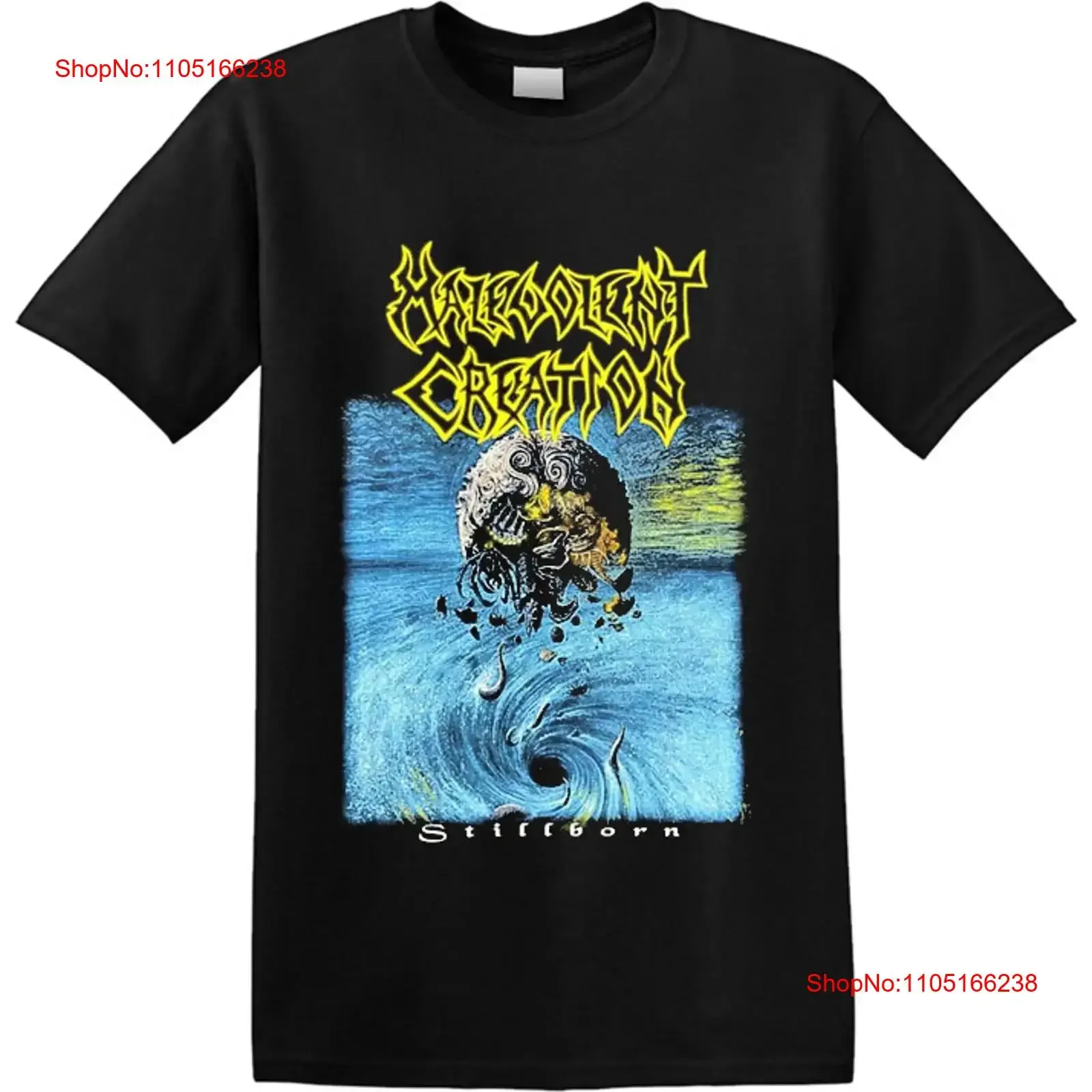 MALEVOLENT CREATION 'Stillborn' Camiseta vintage Lavada Transpirable Cómoda Estirada Top versátil para uso diario Elegante