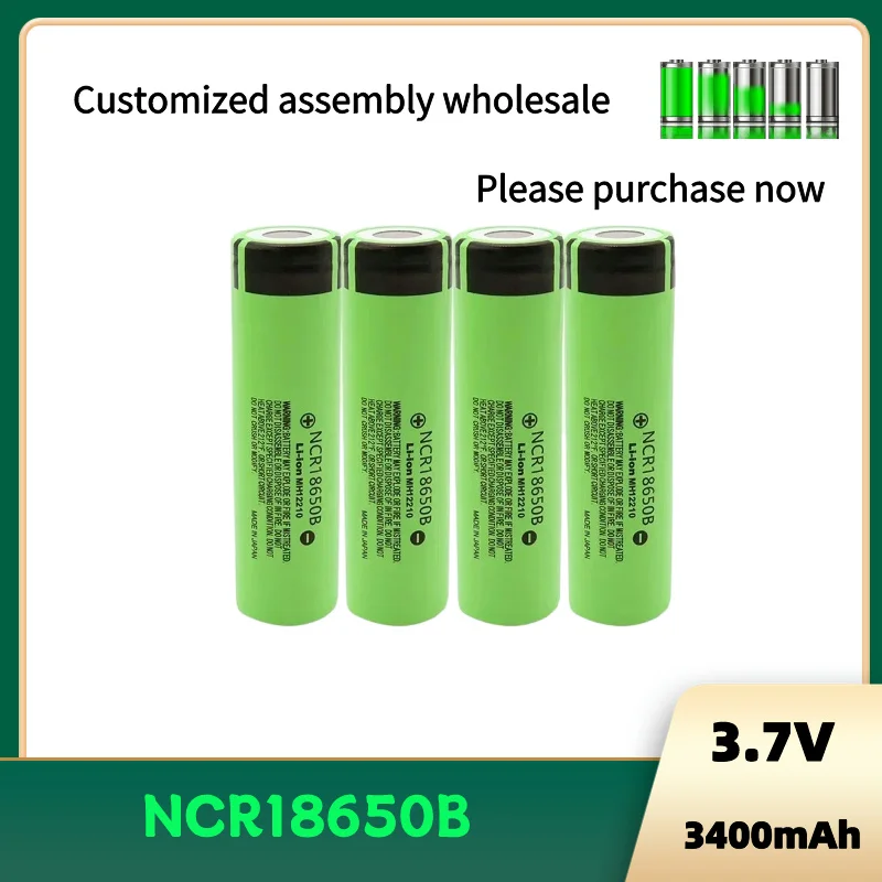 

Free Shipping Air Express NCR 18650B 34B 3.7V 3400mAh 30A Discharge Lithium-ion Rechargeable Battery Charger for Monitoring,Etc