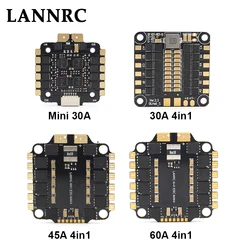 LANNRC-Contrôleur de vitesse pour drones de course RC FPV, Mini 3 ~ 5S, 30A, 45A, 60A, 2 ~ 6S Lipo 4 en 1 ESC, prend en charge BLHeli-S, DSBathroom Tfemelle