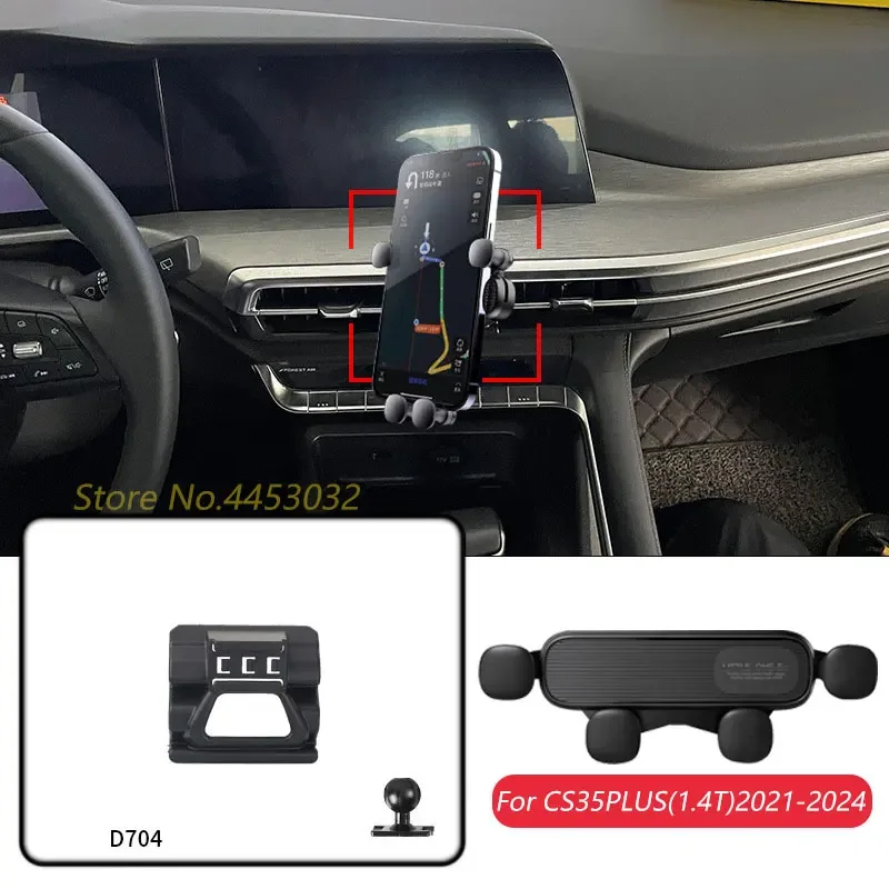 

Гравитационный Автомобильный держатель для телефона и подставка для Changan CS35 PLUS 2021-2024 1,4 T навигация Горизонтально поворотный кронштейн аксессуары