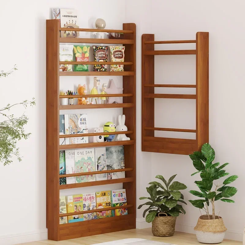Household Goods Wall Mounted Bookshelf, Multi-layer Ultra-thin Bookshelf, Narrow Seam Picture Book And Magazine Storage Shelf