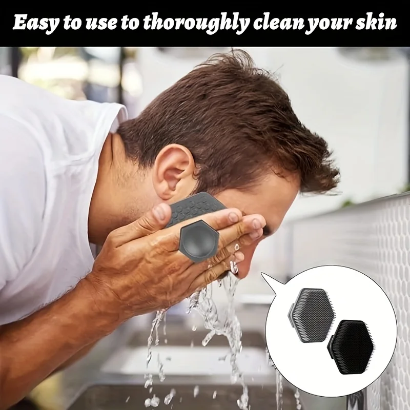 2 فرشاة تقشير الوجه من السيليكون، أداة تدليك للتنظيف العميق، مجموعة فرش تنظيف يدوية للعناية بالبشرة #4