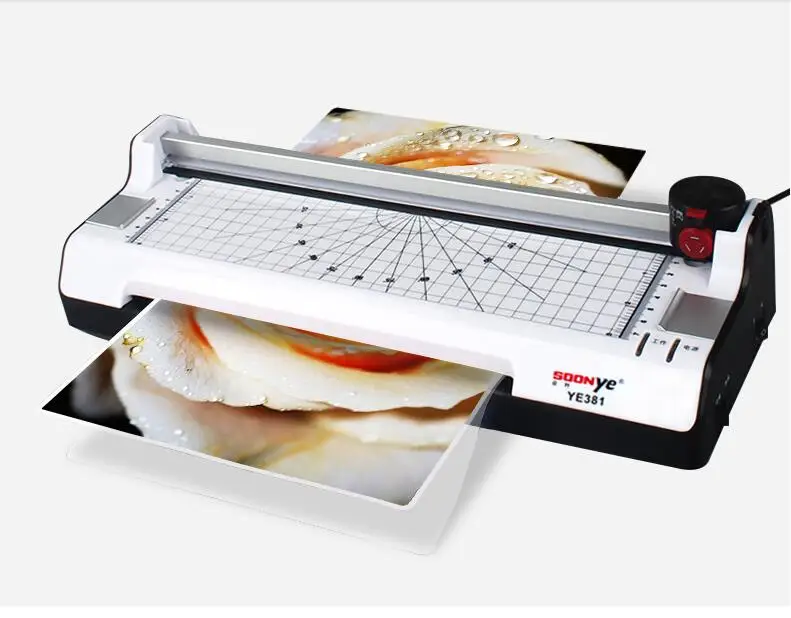 

220V 50Hz A3 Photo Laminator Hot Cold 330mm Sealed Plastic Laminating Machine YE381