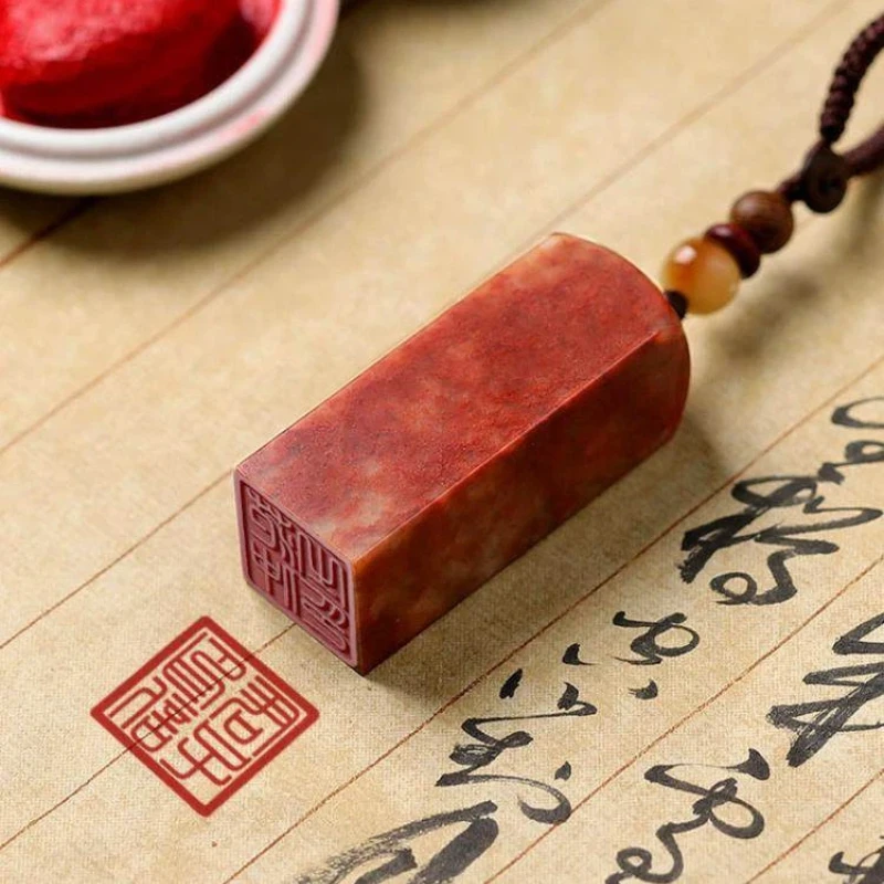 Shoushan Stone Custom Name Seal Carving Stamp for Chinese Calligraphy Painting Personalised Gift Graduation Season Commemorative