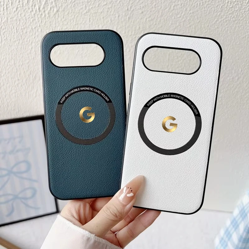 

Luxury Lychee Leather Phone Case For Google Pixel 10A 9A 8A 7A Magnetic Wireless Charging Protection Shockproof Cover