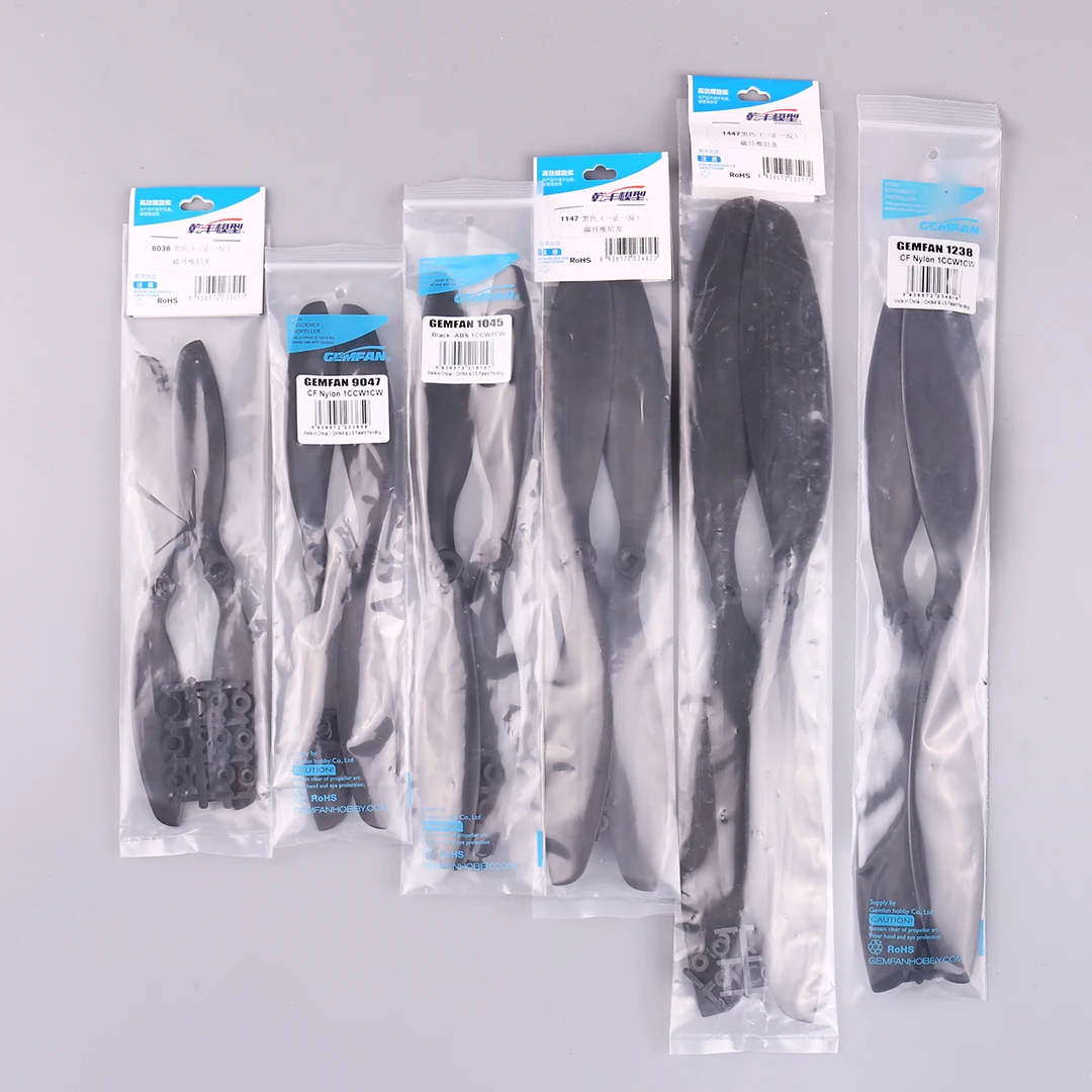 Gemfan Carbon Nylon Multi-axis Propeller CW/CCW 8038 9047 1045 1147 1447 APC Type N CW/CCW Propeller Blades Prop