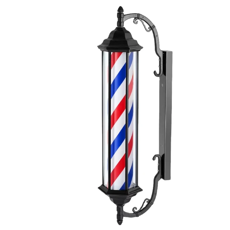 High Quality Light Emitting Diode Hair Salon Luminous Outdoor Waterproof Vintage Wall-mounted Rotating Light