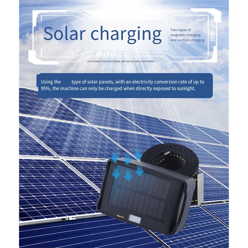 

BNVN-Animal Tracker,With 4G, Solar GPS Locator Device For Cattle,Sheep And Horses, Real-Time Positioning/Waterproof