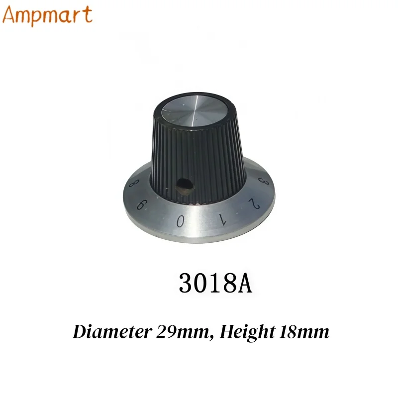 Ampmart Bakelit-Knöpfe 23,5x14, 29x18, 37x15 mm für Audio-Potentiometer, Schalter und Effektpedale; Knopfloch: 6,0 mm – Detail 9