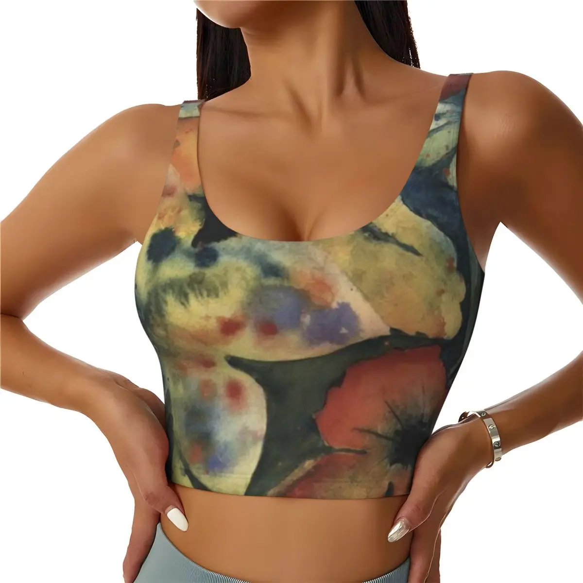 Athleisure Vest Adrianne Lenker Print Fitness Studio Athletic Tank