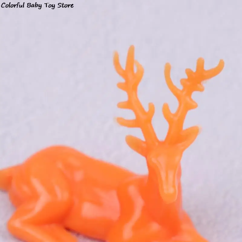 Miniature Dollhouse Deer Statue Christmas Elk Ornaments Dollhouse Decoration Accessories