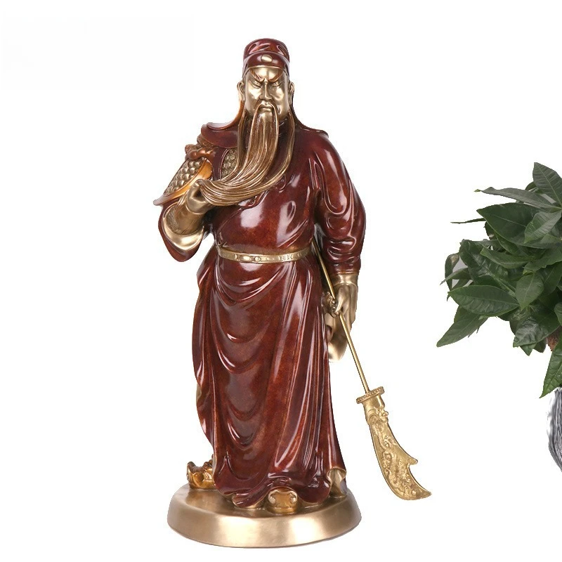

Copper Guan Gong color copper painting, Guan Yu Wuye worshiped Buddha statue handicraft manufacturers wholesale