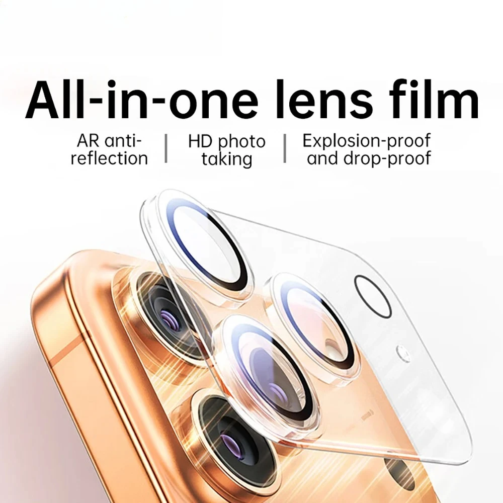 Aluminum Alloy HD Camera Protector For IPhone 17 Pro Max Air 17 Pro Clear Explosion-proof Full Cover Lens Glass Tempered Film