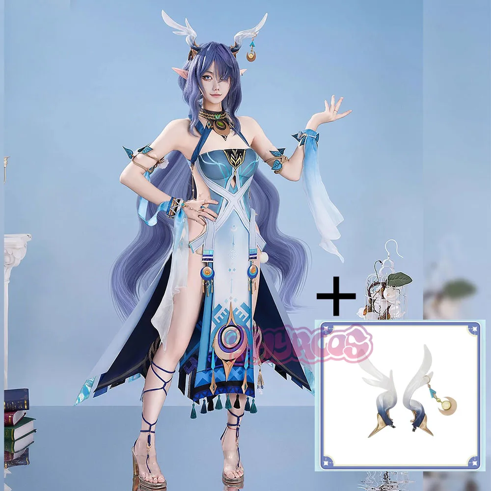 

Аниме Lauma Косплей Костюм Genshin Impact Головные Уборы Ухо Nod-Krai Lauma Сексуальное Платье Аксессуары Для Хэллоуина Женщины Мужчины