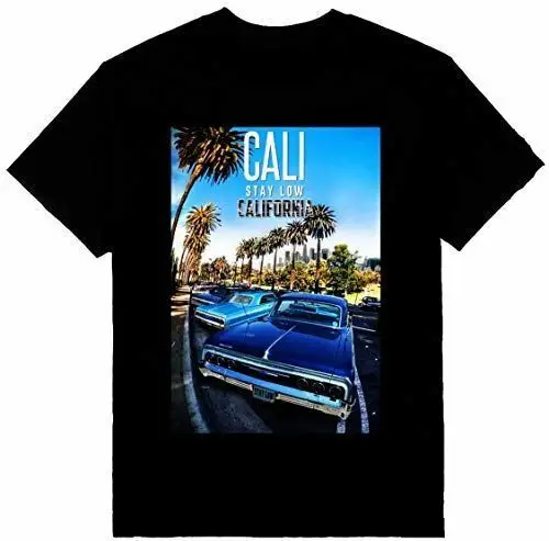 California Downtown and Palm Trees Vibes Men Heavyweight Short Sleeve T-Shirt High Quality 100%Cotton Short Sleeve