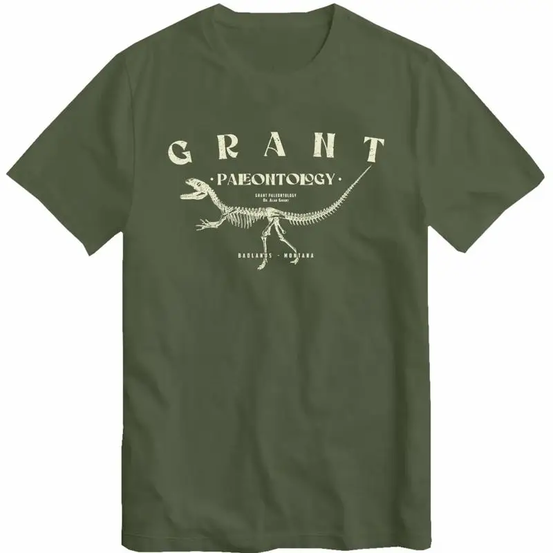 Grant Paleontology T Shirt Retro Movie Dinosaur Rex Jurassic Top