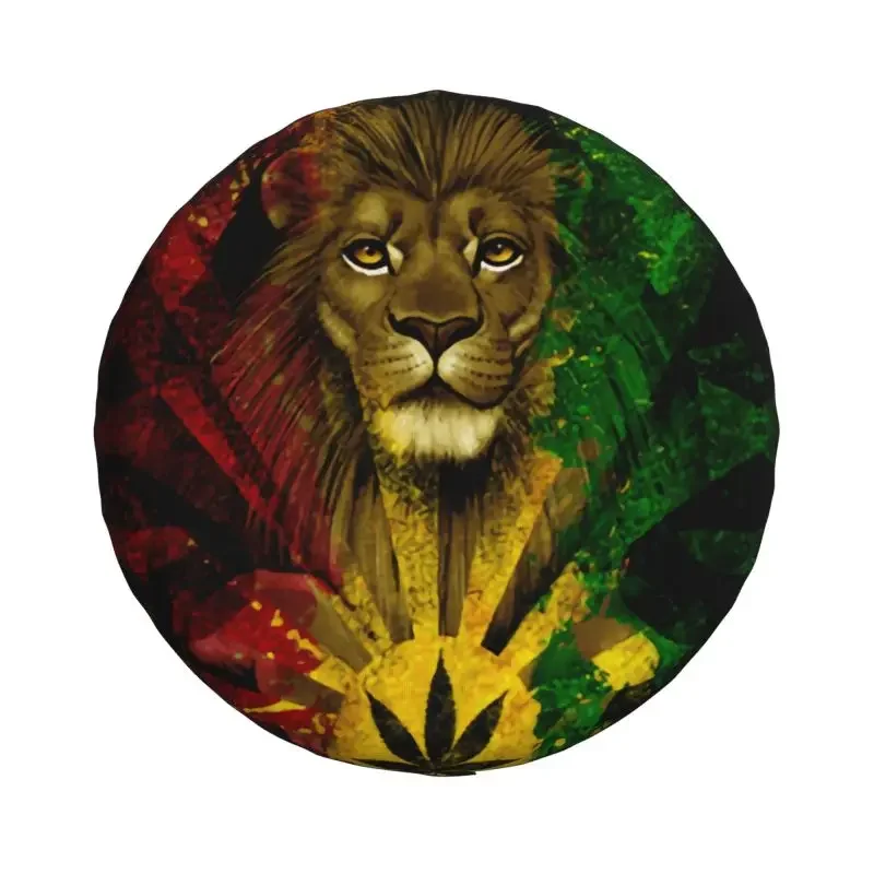 Jamaican Rasta Lion Spare Tire Cover for Jeep Jamaica Rastafarian Reggae 4WD 4x4 RV Car Wheel Protector 14