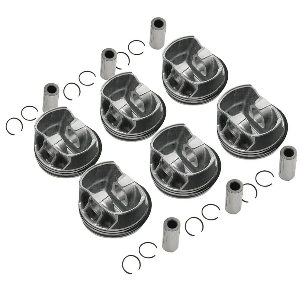 6PC Pistons&Rings 276 030 07 00 276 030 65 17 Φ88mm For Mercedes-Benz W205 W212 X166 E400 M276 3.0T  Engine Car Accessories Part