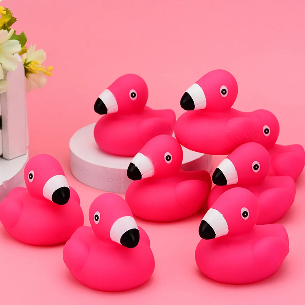 15 Pcs Flamingo Bath Toy Squeeze Toys Indoor Bathtub Baby Pinch Safe Infant Water Bathing Vinyl Shower Kids Bathroom Children's