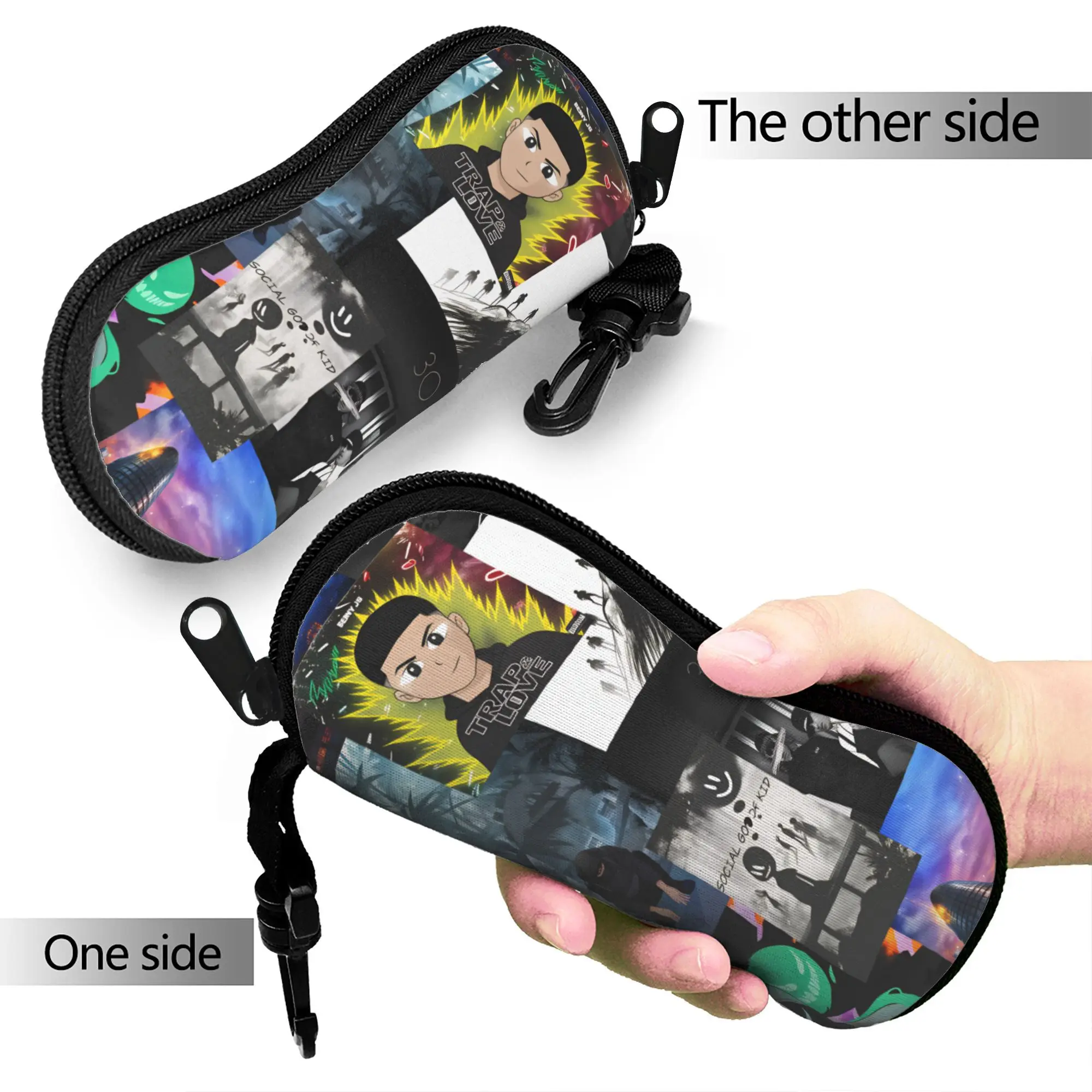 B-bENY Rapper JR  Glasses Case Cover  Portable Sunglasses Pouch Vintage Eyeglass Protector Male Female Eyewear Organizer