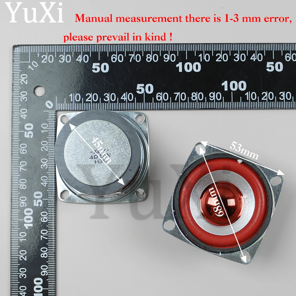 1Pc 4Ohm 5W Bluetooth Audio Radio Speaker External Magnetic Speaker Square  Full-frequency Loudspeaker 3W 4Ohm