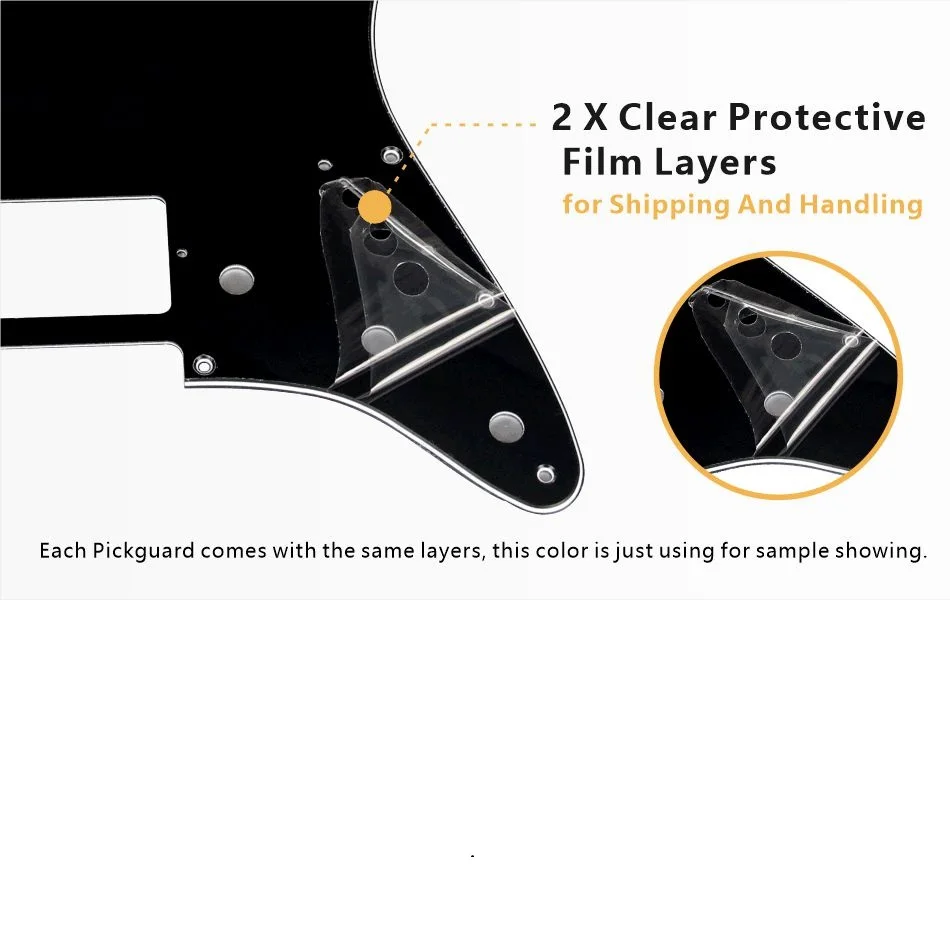 FLEOR Electric Guitar Pickguard HH Pick Guard 11 Holes Scratch Plate + Screws for FD ST Style Guitar Accessories