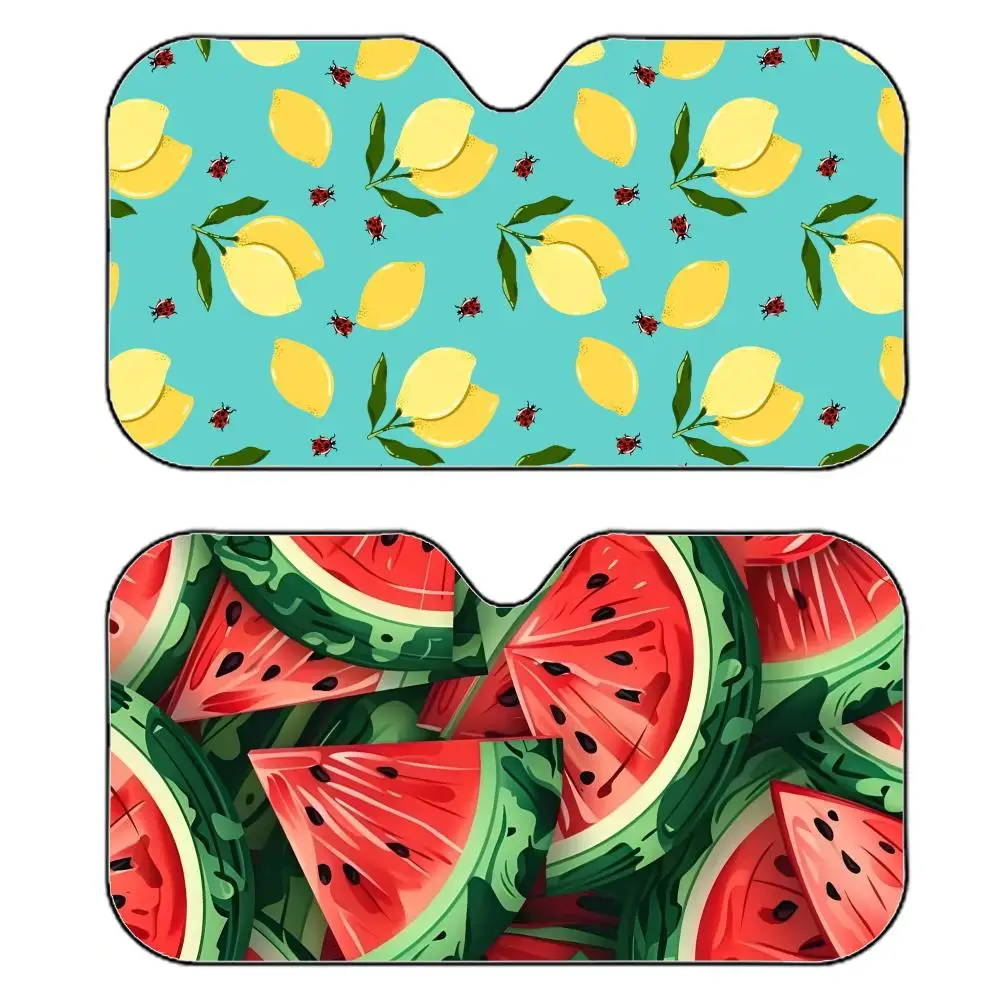 

Vibrant Summer Cartoon Fruit Colorful Sun Visor Reflective Car Windshield Sun Visor Anti-UV Heat Insulation Reusable Sun Shade