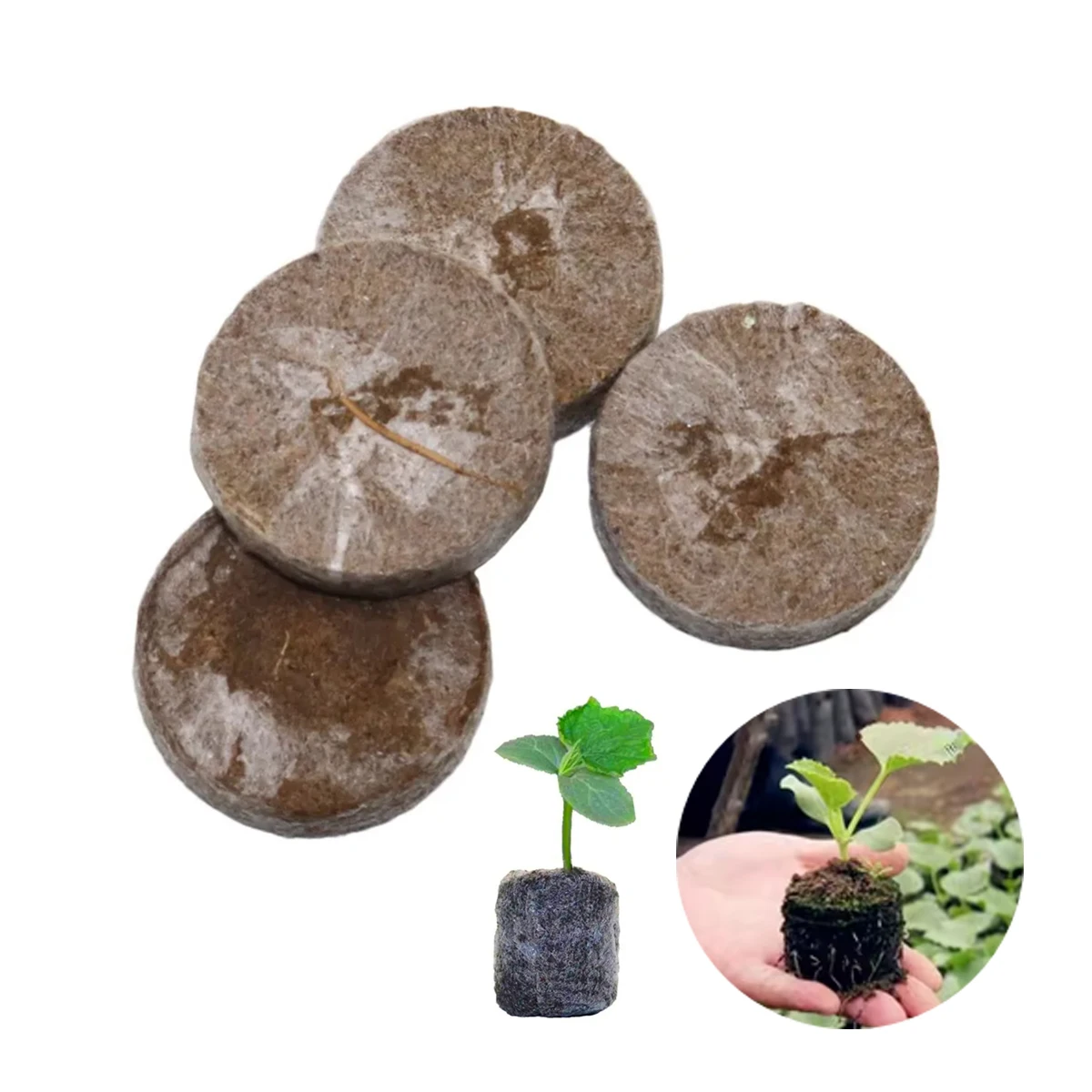 20Pcs Garden Plant Nurturing Seedling Clods Greenhouse Flower Vegetable Seed Germination Base Nurturing Seedling Migration Too