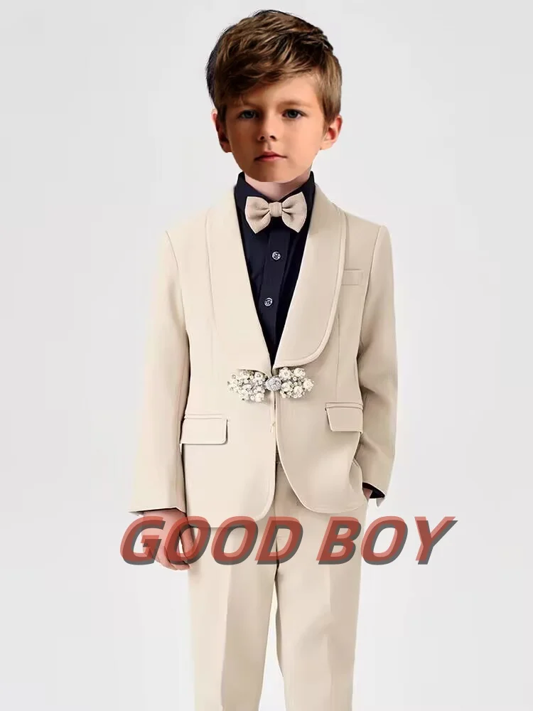 

Boy's multicolor wedding suit birthday party boys' suit host piano performance dinner show performance ceremony outfit set