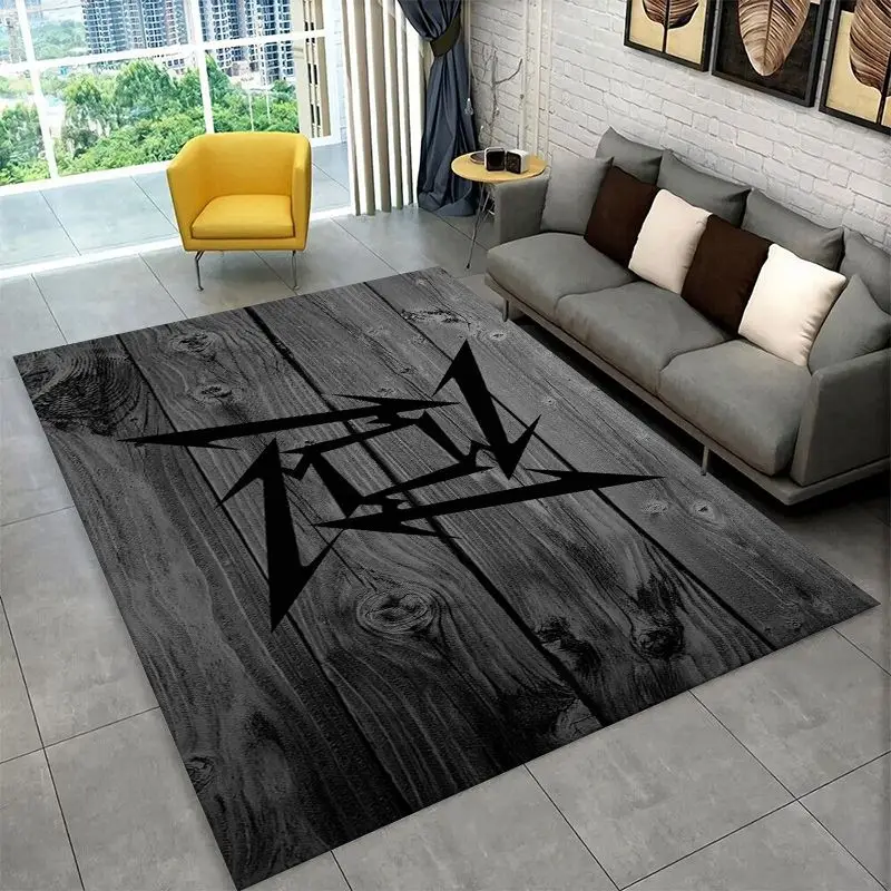 Tapis antidérapant en forme de dessin animé Metal Band M-Metallica Thrash pour salon, chambre à coucher, salle de jeux, tapis de sol doux, tapis de décoration pour la maison