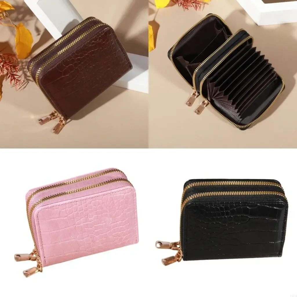 Stylish Ladies Compact Purse with Multiple Card Holder PU Leather Short Wallet