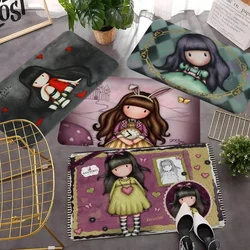 S-Santoro-Gorjuss Cute Cartoon Girl Floor Mat Bath Mat Nordic Style Home Doormat Bathroom-Toilet Mats Bedroom Welcome Doormat